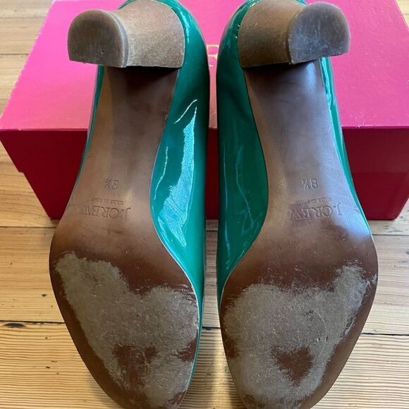 J. Crew patent leather midheels in bright peacock. Size 8.5z - Picture 8 of 14